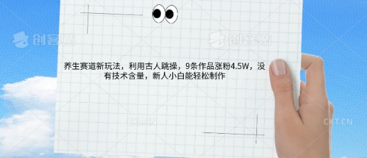 AI养生赛道新玩法，10条作品涨粉5.2W，操作简单，新人小白能轻松制作-梦妍科技资源网