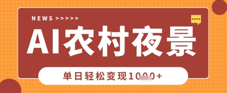Deepseek制作农村夜景视频,一条视频点赞20W+,单日变现数张-梦妍科技资源网