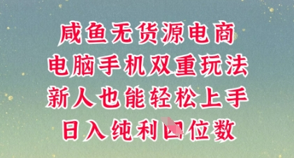 咸鱼无货源电商，多种运营方式，带你从零到一拿结果，可做代运营，也可软件一键发布【揭秘】-梦妍科技资源网